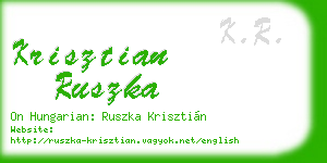krisztian ruszka business card